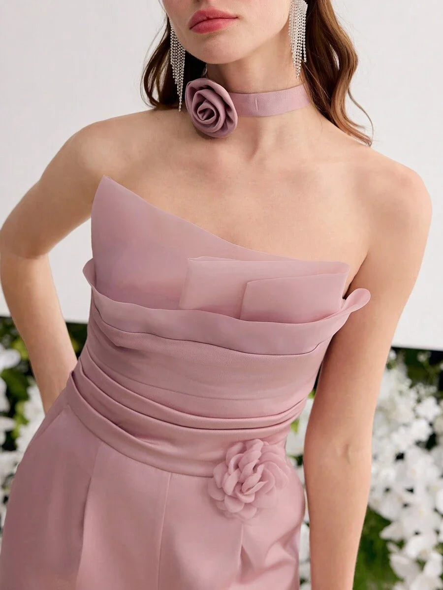 PREMIUM STEREO FLORAL FOLD PLEATED JUMPSUIT