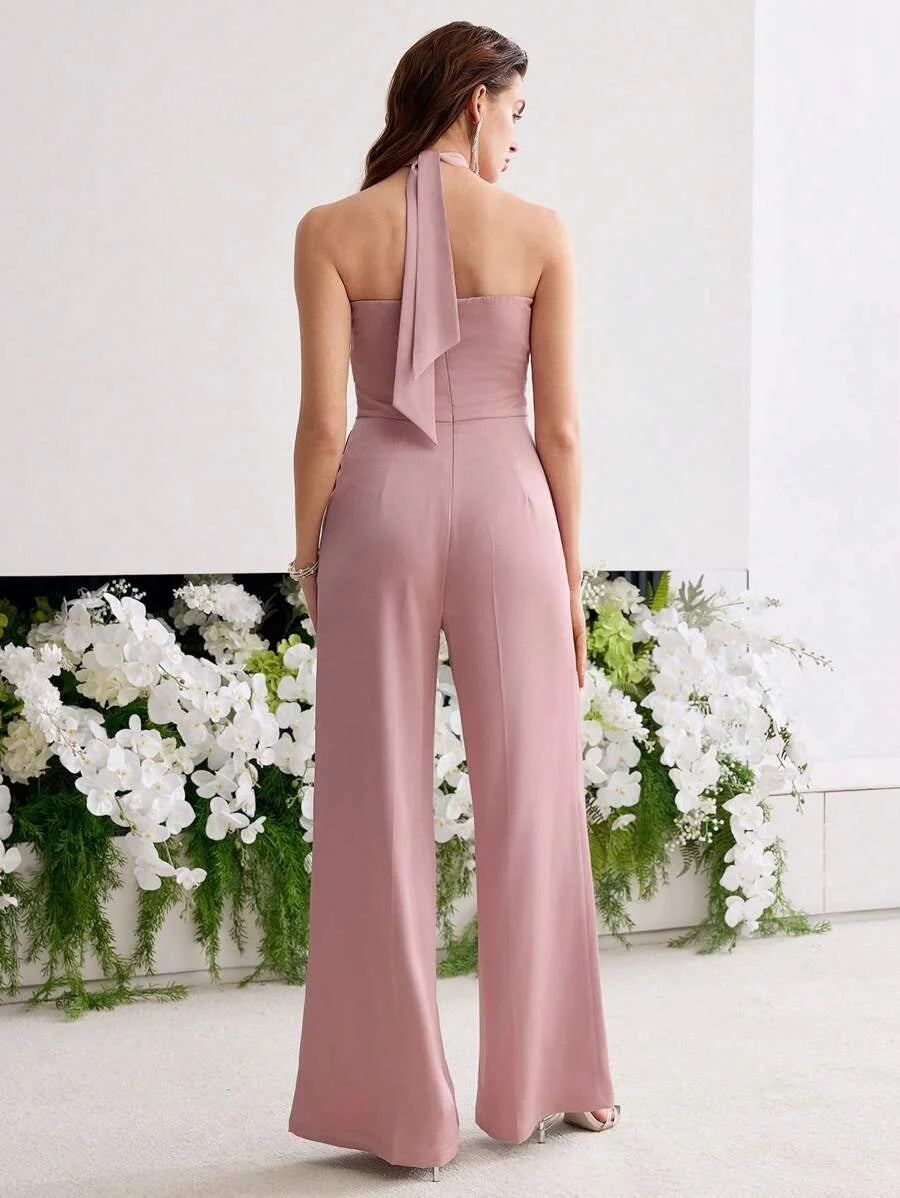 PREMIUM STEREO FLORAL FOLD PLEATED JUMPSUIT