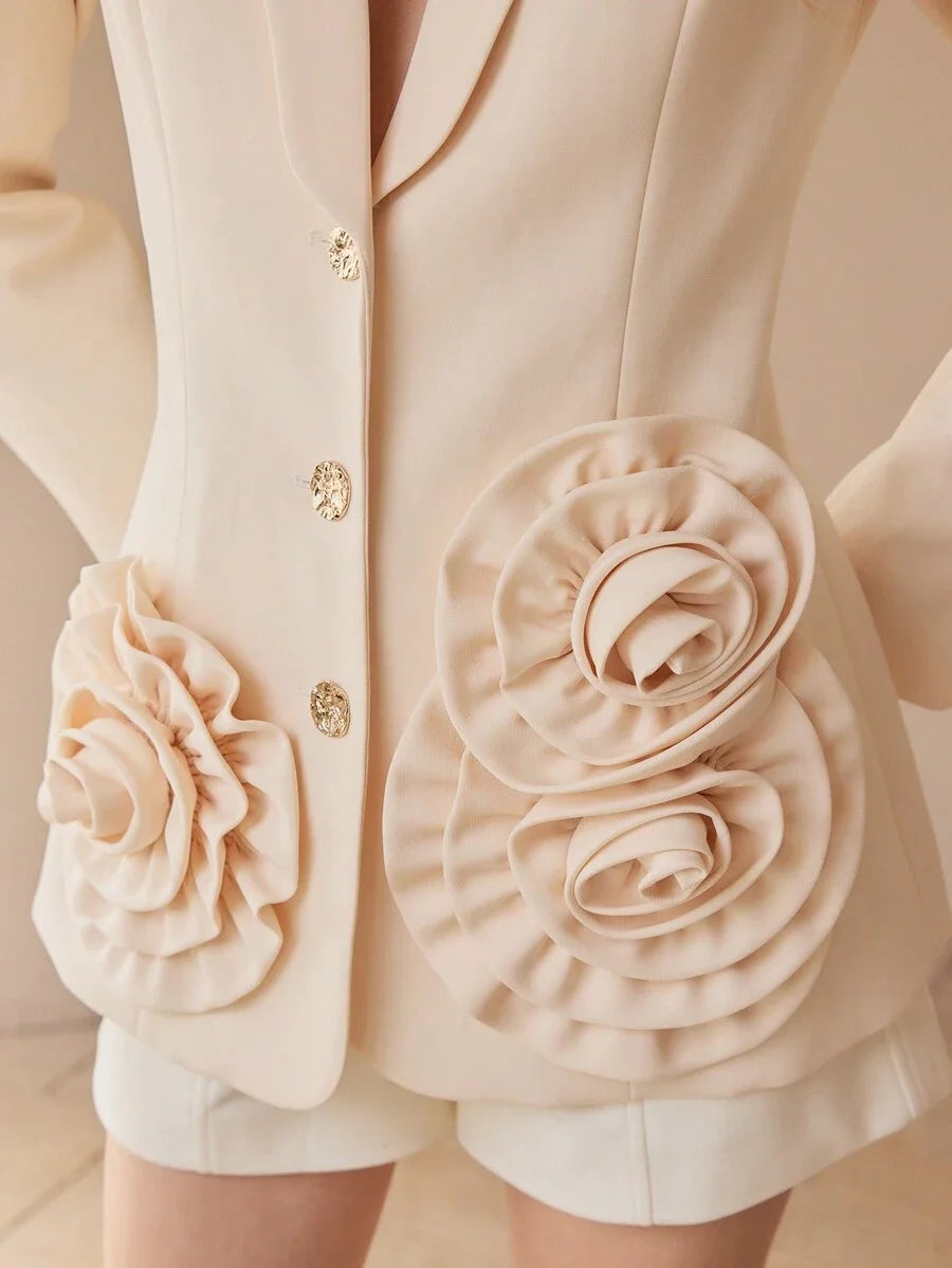 PREMIUM STEREO FLORAL SINGLE BREASTED BLAZERSPRINGSUMMER