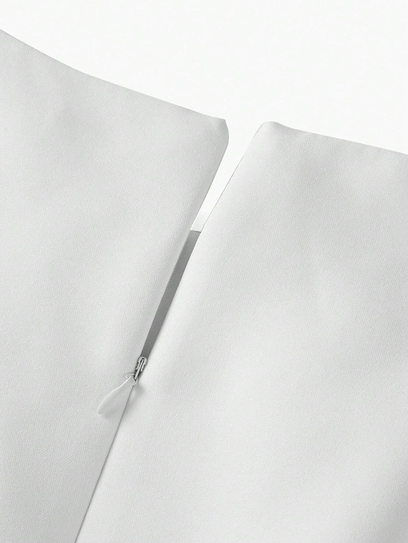 PREMIUM STEREO FLOWER DETAIL SOLID DRESSHOLIDAY PARTY BIRTHDAY FORMAL EVENING OCCASSION