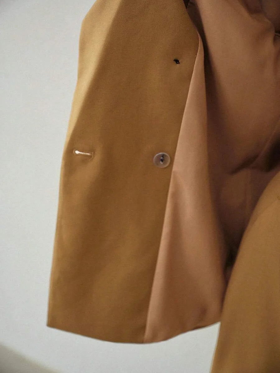 PREMIUM STRAIGHT METAL DECOR DOUBLE BREASTED BLAZER