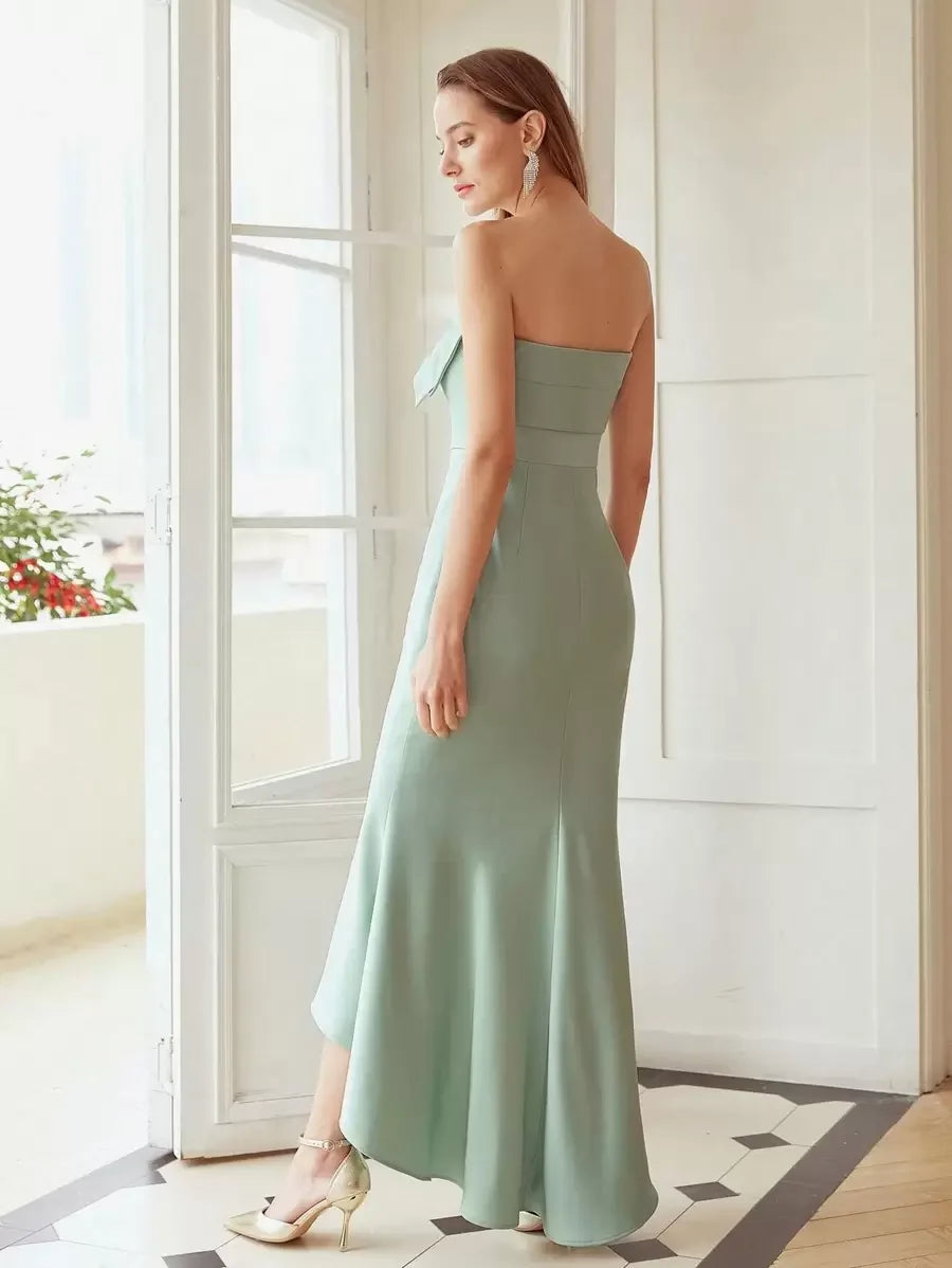 PREMIUM STRAPLESS ASYMMETRICAL HIGHLOW DRESSHOLIDAY PARTY BIRTHDAY FORMAL EVENING OCCASSION