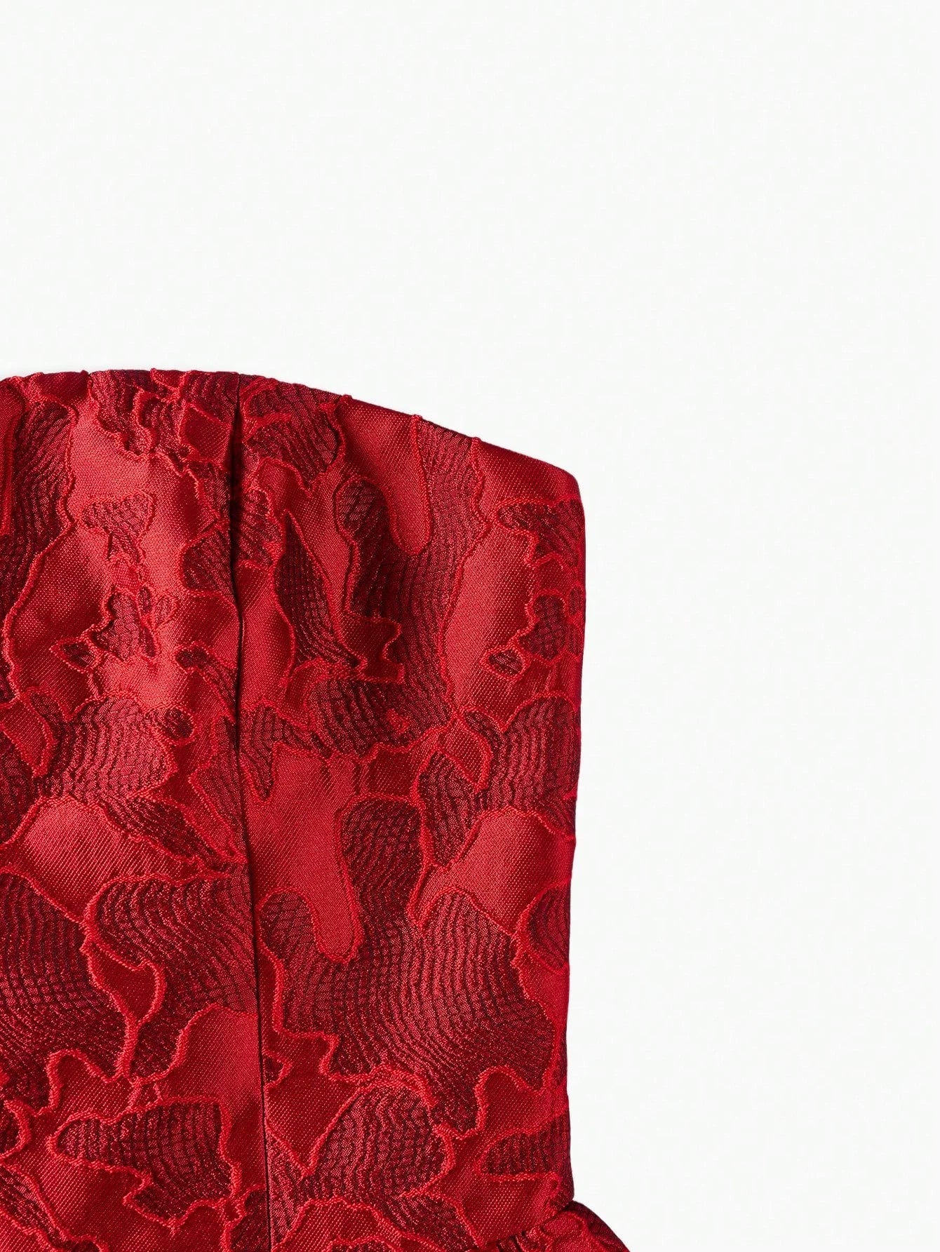 PREMIUM STRAPLESS JACQUARD DRESS