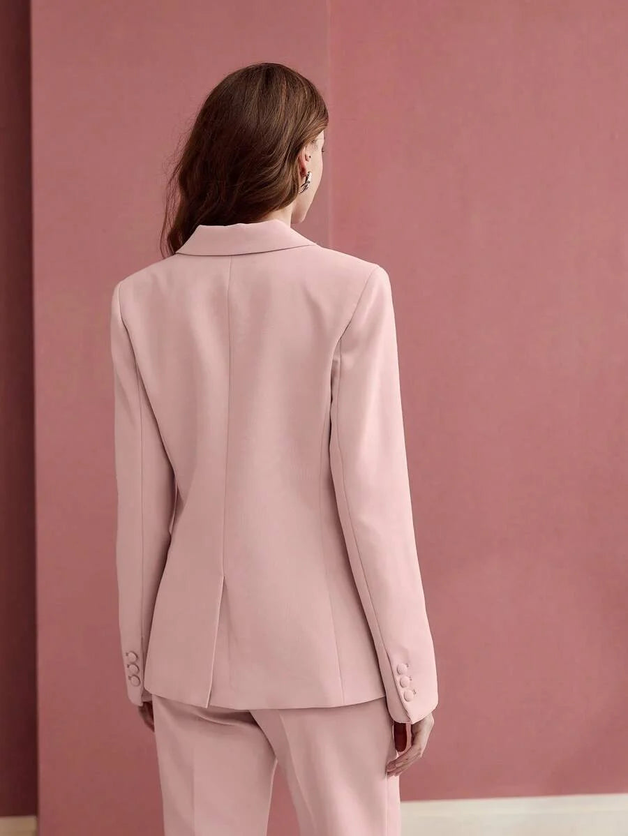 PREMIUM STRIPED PRINT SINGLE BREASTED BLAZER