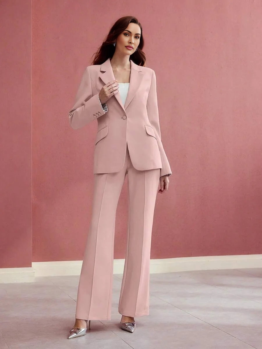 PREMIUM STRIPED PRINT SINGLE BREASTED BLAZER