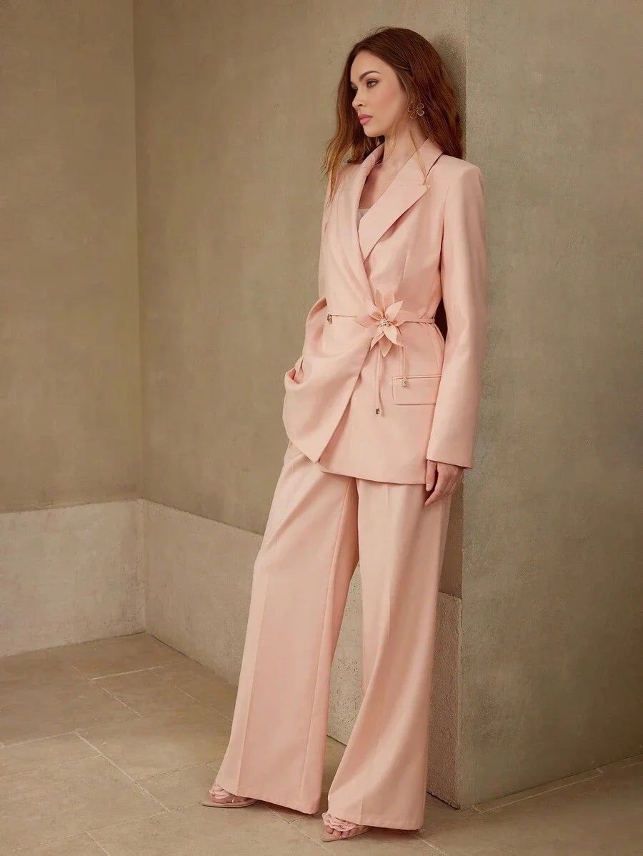 PREMIUM STRUCTURED BELTED BLAZER