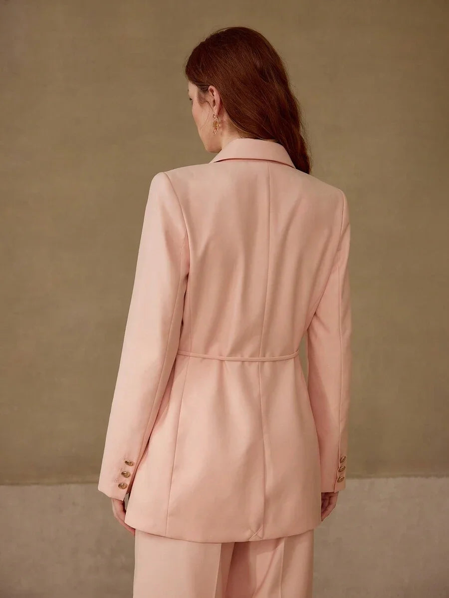 PREMIUM STRUCTURED BELTED BLAZER