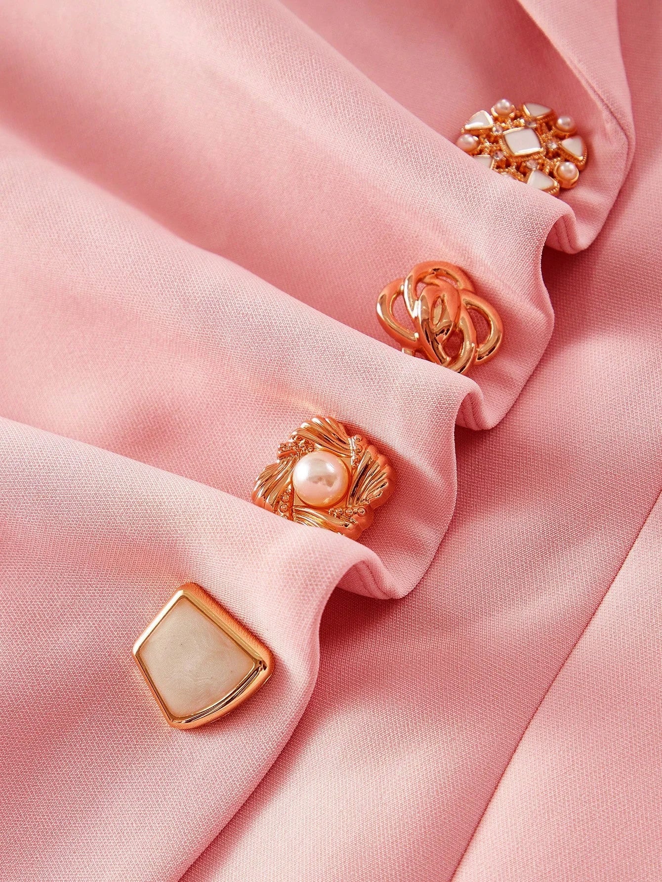 PREMIUM STRUCTURED BUTTON DECOR BLAZER DRESS