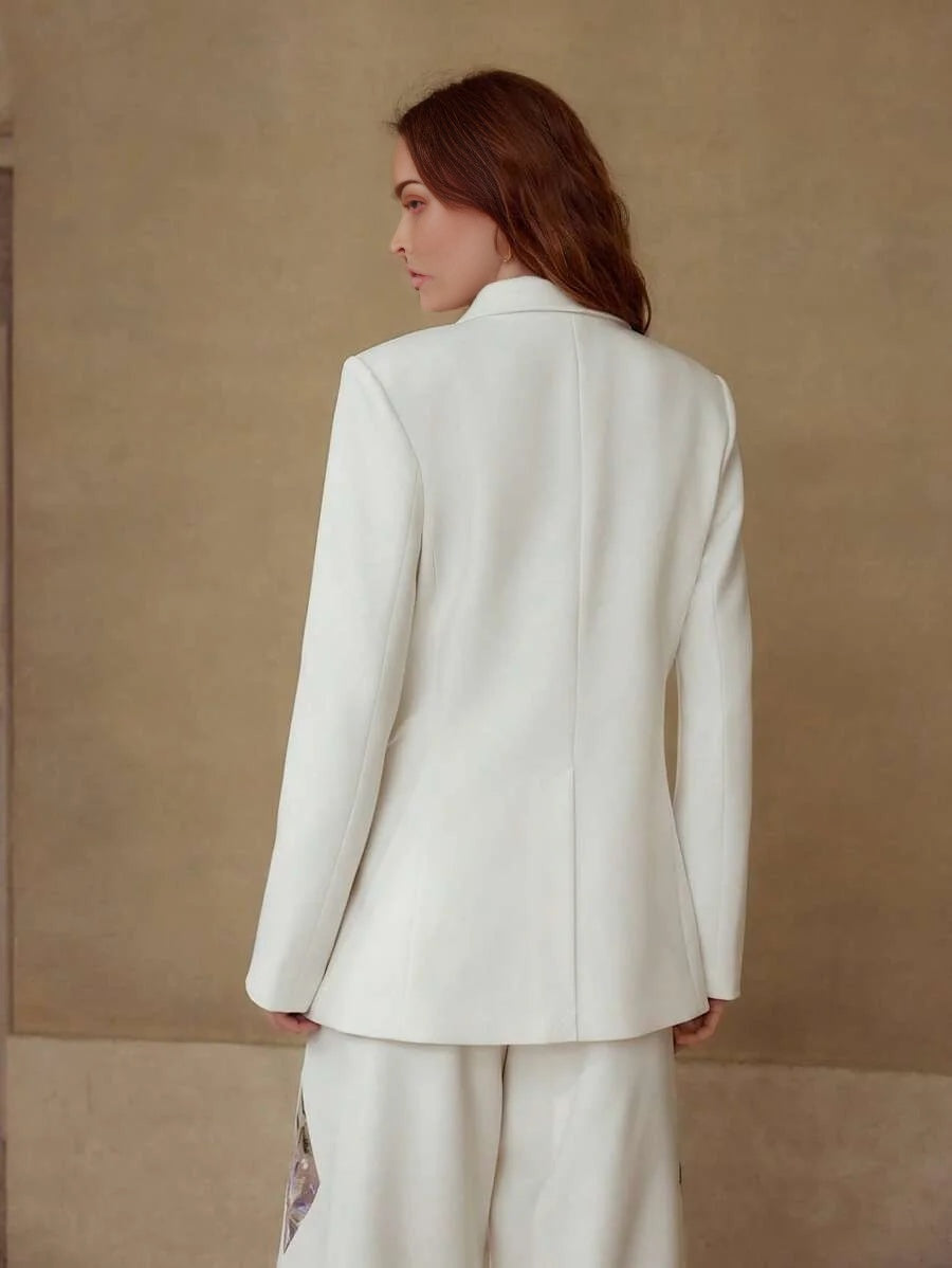 PREMIUM STRUCTURED FLORAL EMBROIDERY BLAZER