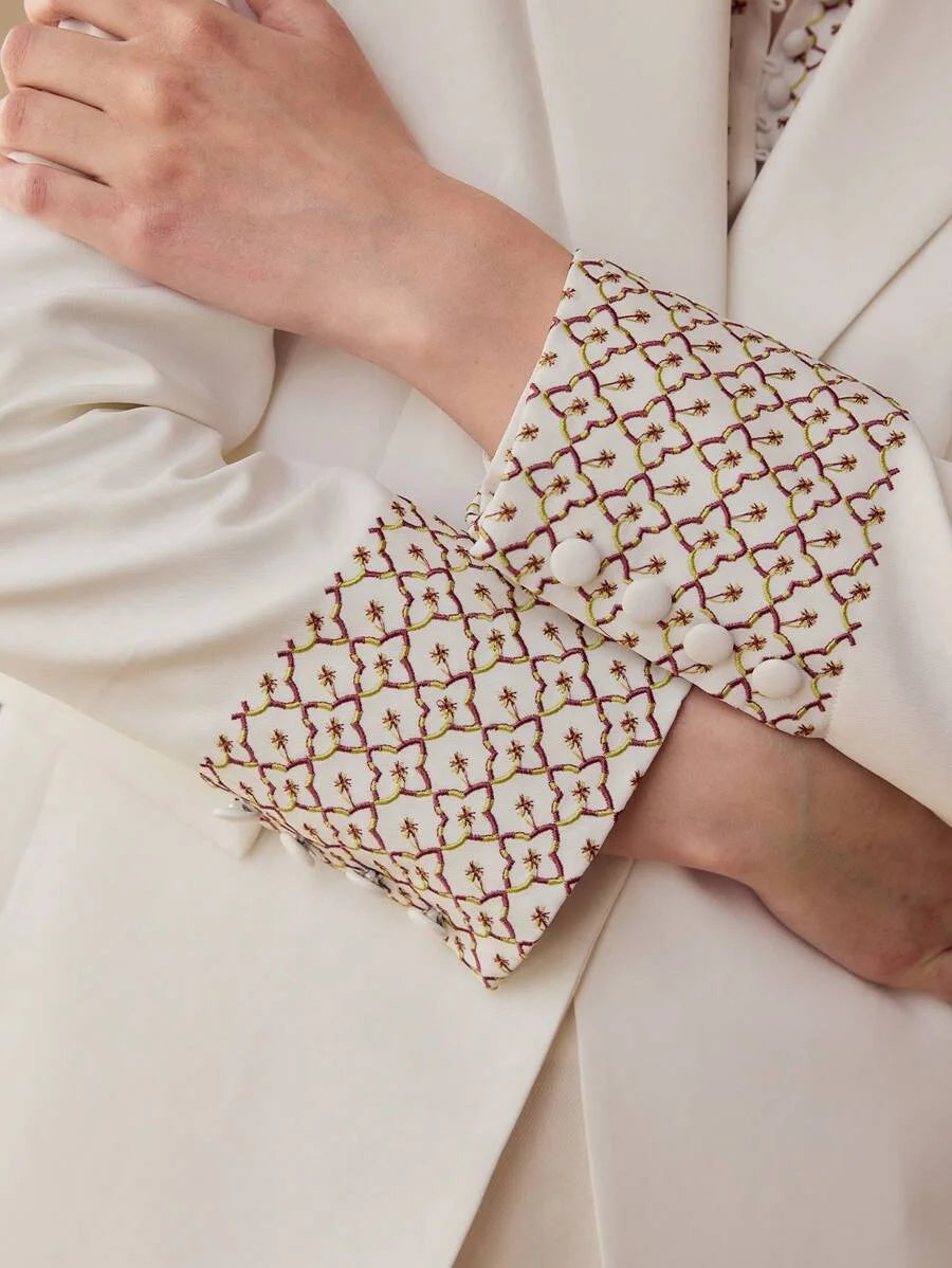 PREMIUM STRUCTURED FLORAL EMBROIDERY BLAZERSPRINGSUMMER