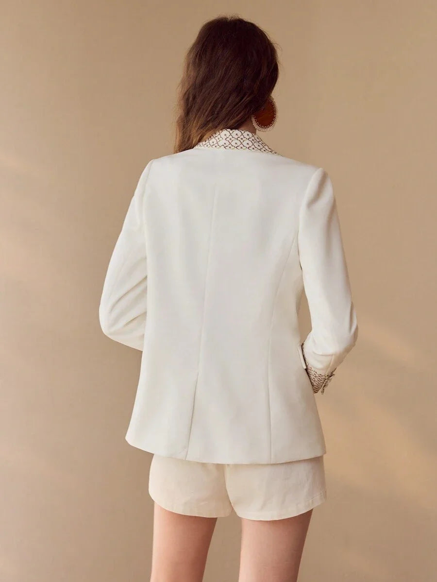 PREMIUM STRUCTURED FLORAL EMBROIDERY BLAZERSPRINGSUMMER