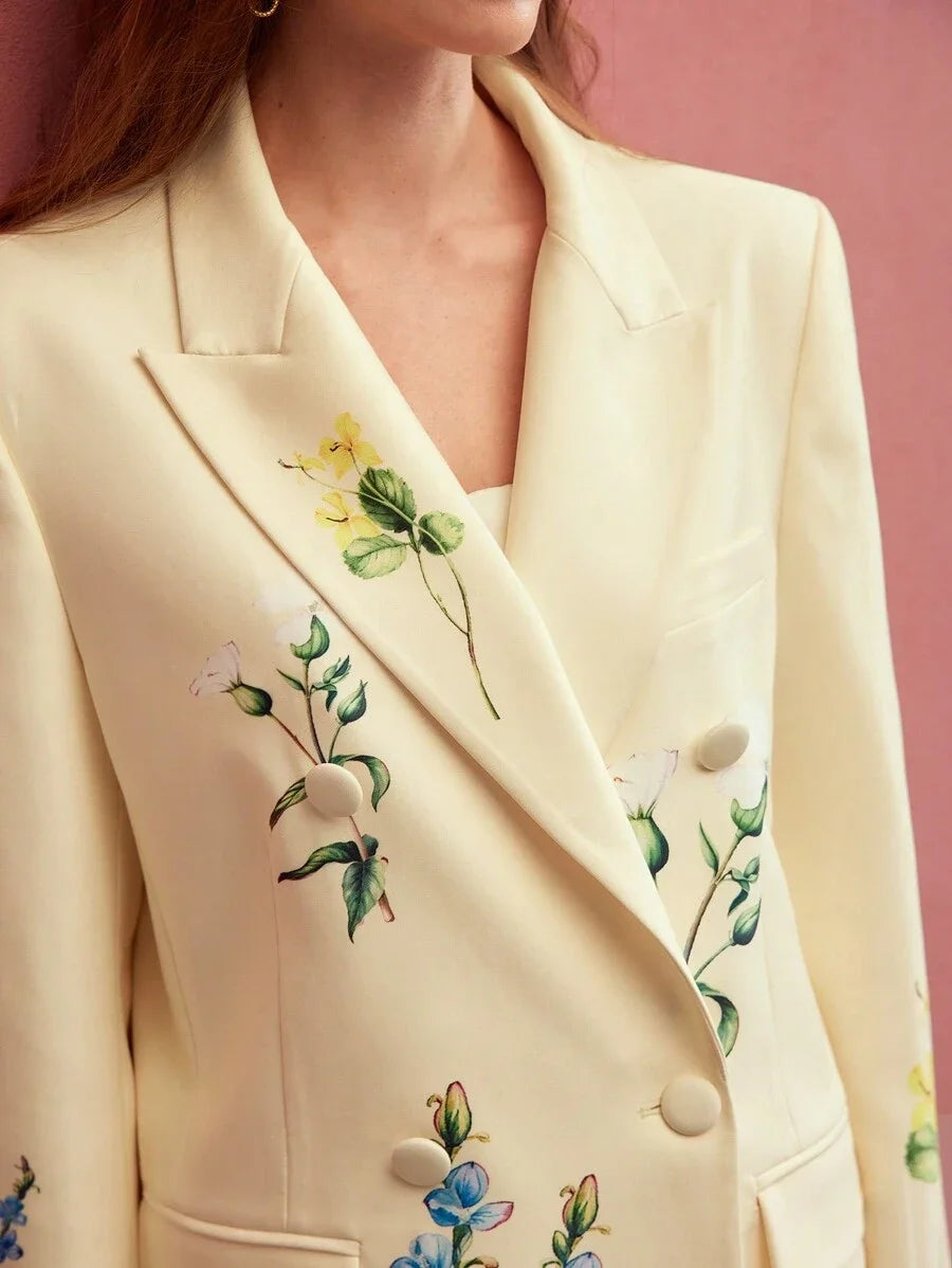 PREMIUM STRUCTURED FLORAL PRINT BLAZERSPRINGSUMMER