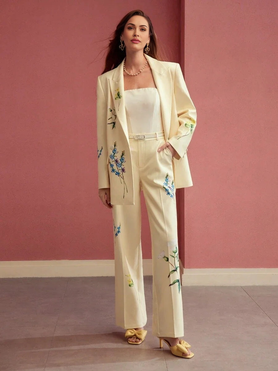 PREMIUM STRUCTURED FLORAL PRINT BLAZERSPRINGSUMMER