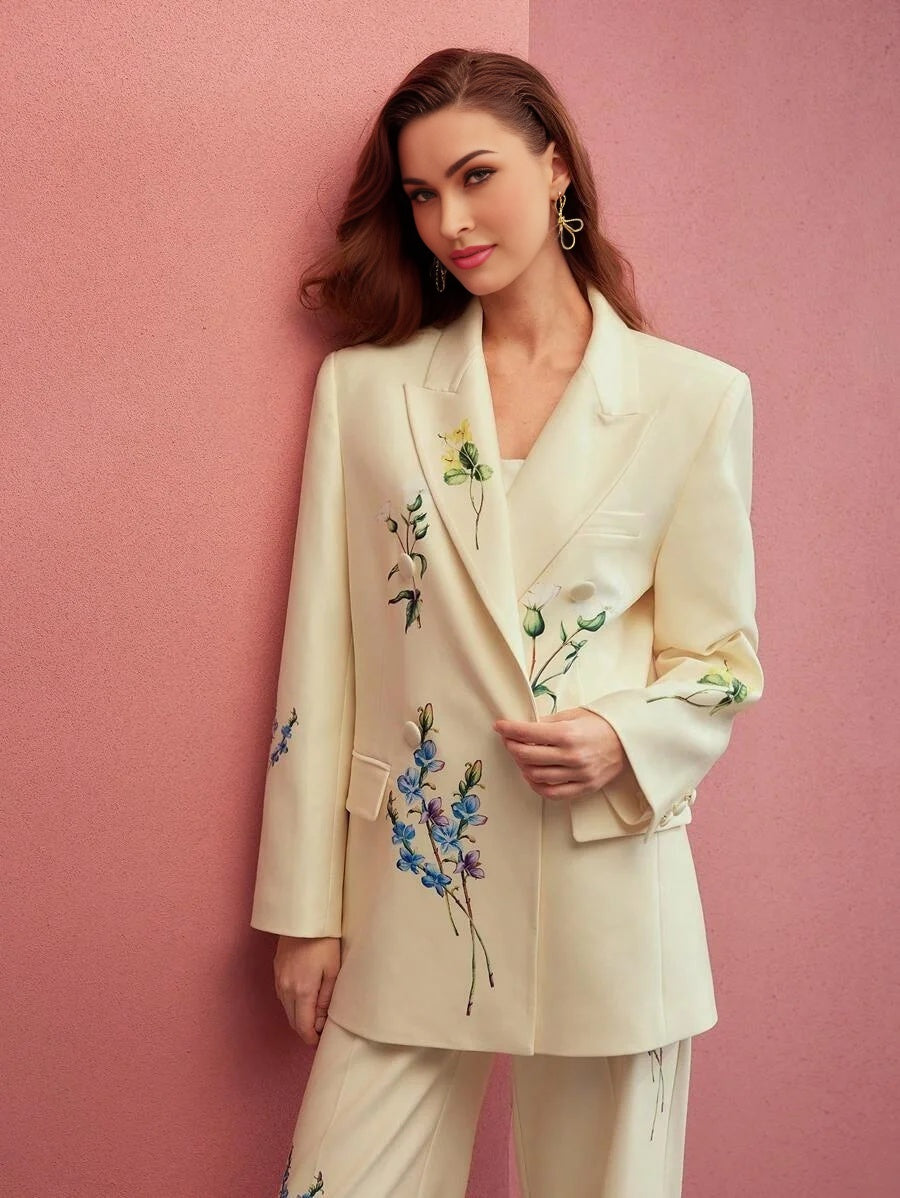 PREMIUM STRUCTURED FLORAL PRINT BLAZERSPRINGSUMMER