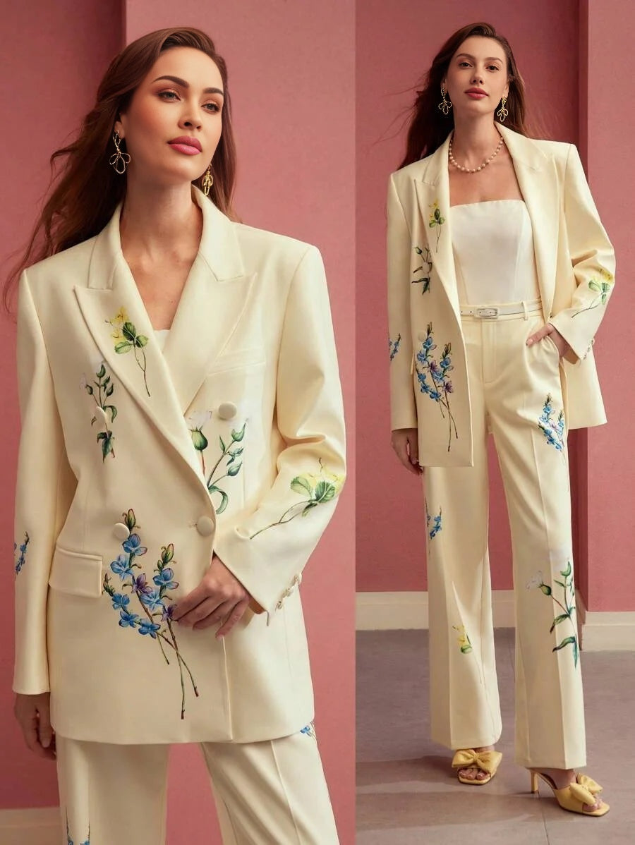 PREMIUM STRUCTURED FLORAL PRINT BLAZERSPRINGSUMMER