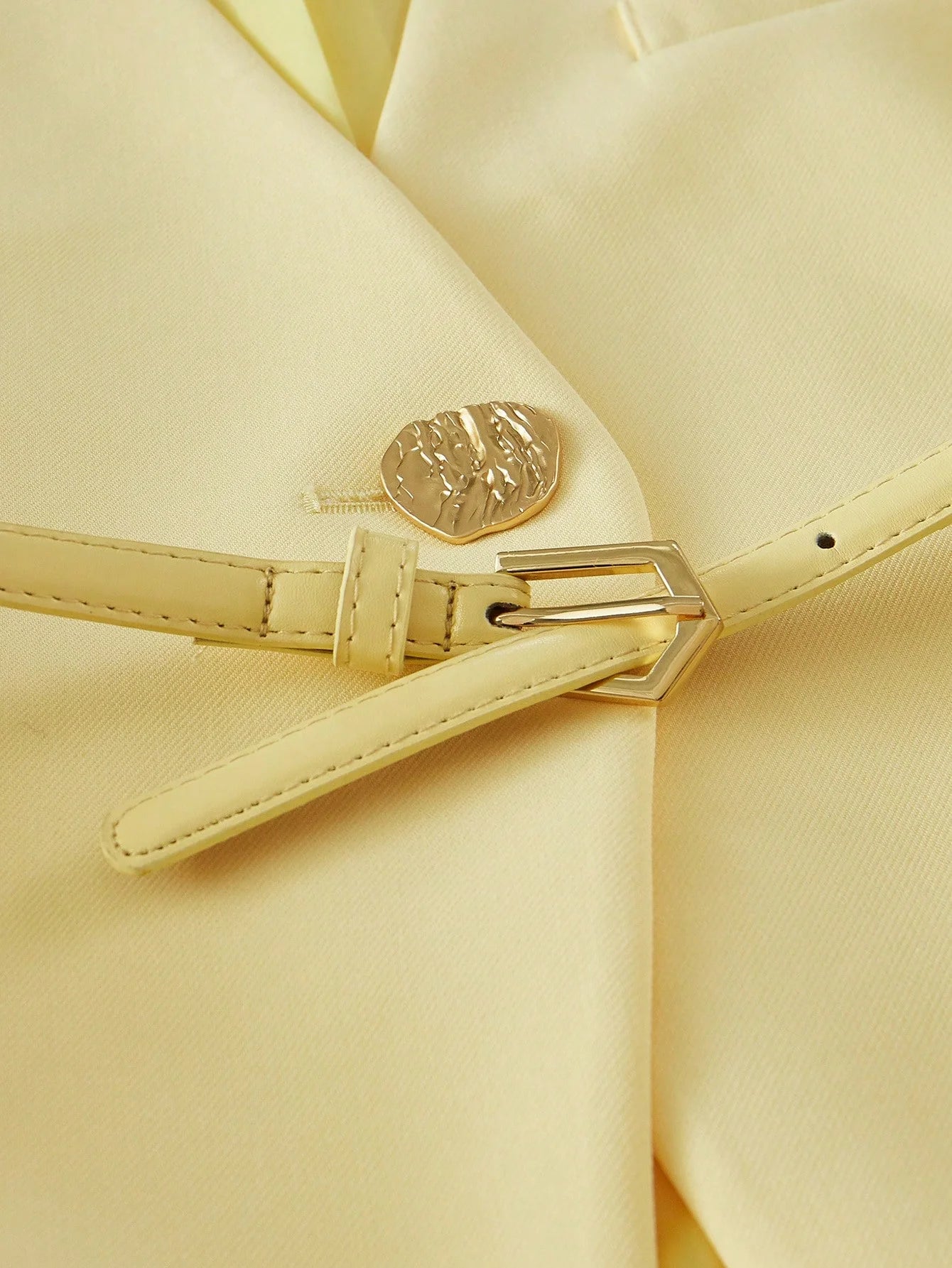 PREMIUM STRUCTURED SINGLE BUTTON BELTED BLAZERVALENTINES DAYSPRINGSUMMER