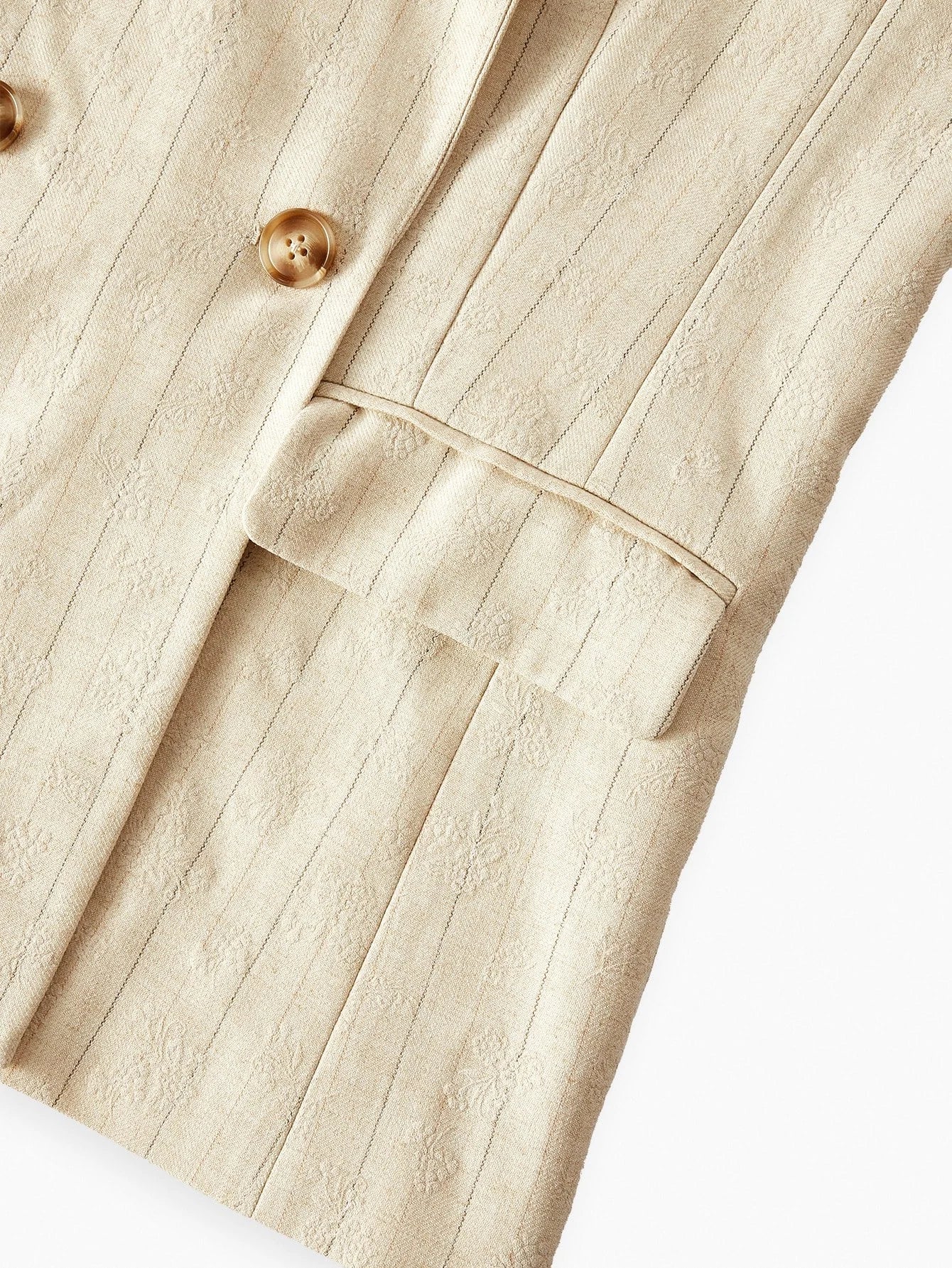 PREMIUM STRUCTURED STRIPED DOUBLE BREASTED BLAZER