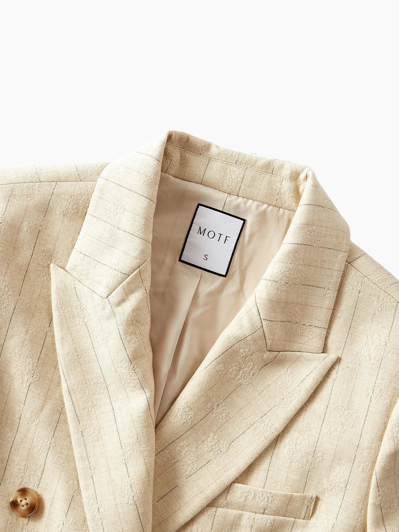 PREMIUM STRUCTURED STRIPED DOUBLE BREASTED BLAZER