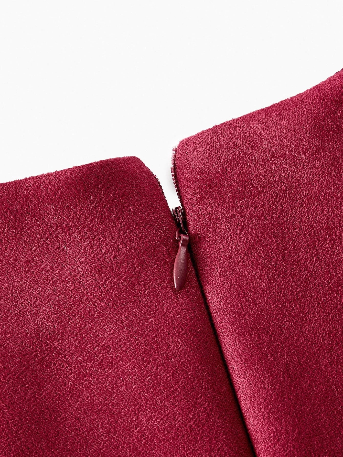 PREMIUM SUEDETTE PLEATED HEM BELTED DRESS