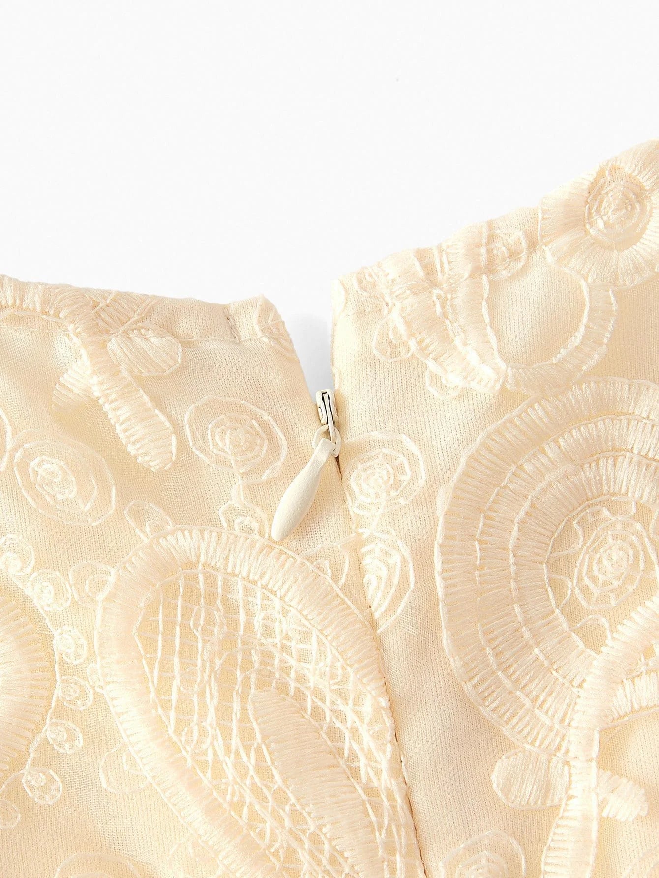 PREMIUM SUMMER WOMEN ROUND NECK BUBBLE SHORT SLEEVE FITTED WAIST DRESS ELEGANT