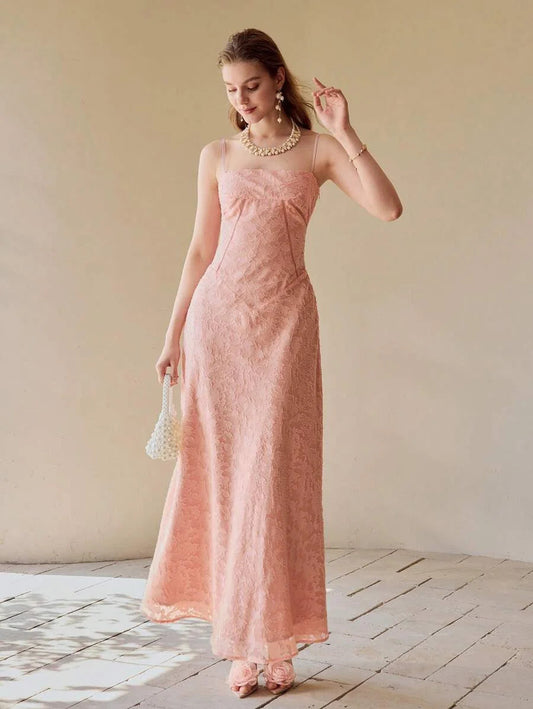 PREMIUM TEXTURED BIAS CUT CAMI DRESS