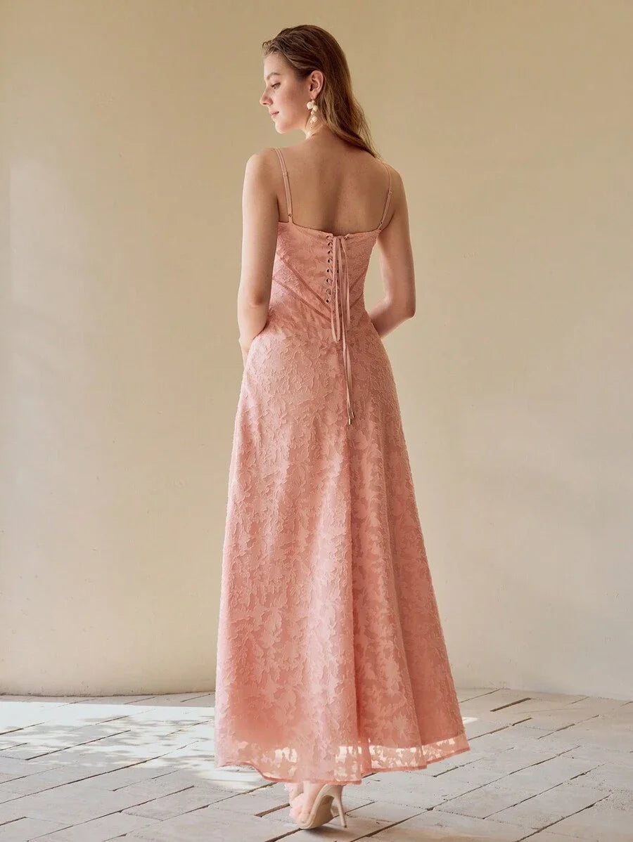 PREMIUM TEXTURED BIAS CUT CAMI DRESS