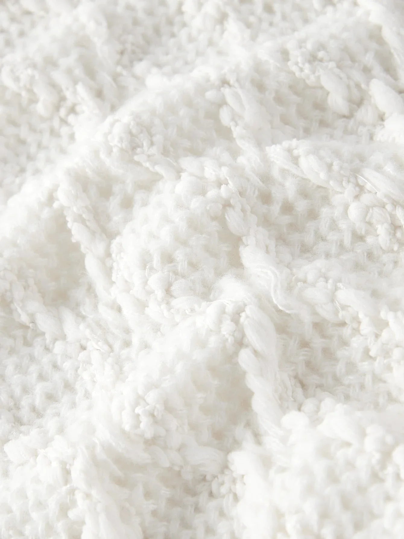 PREMIUM TEXTURED KNIT CONTRAST FUZZY TRIM CARDIGAN