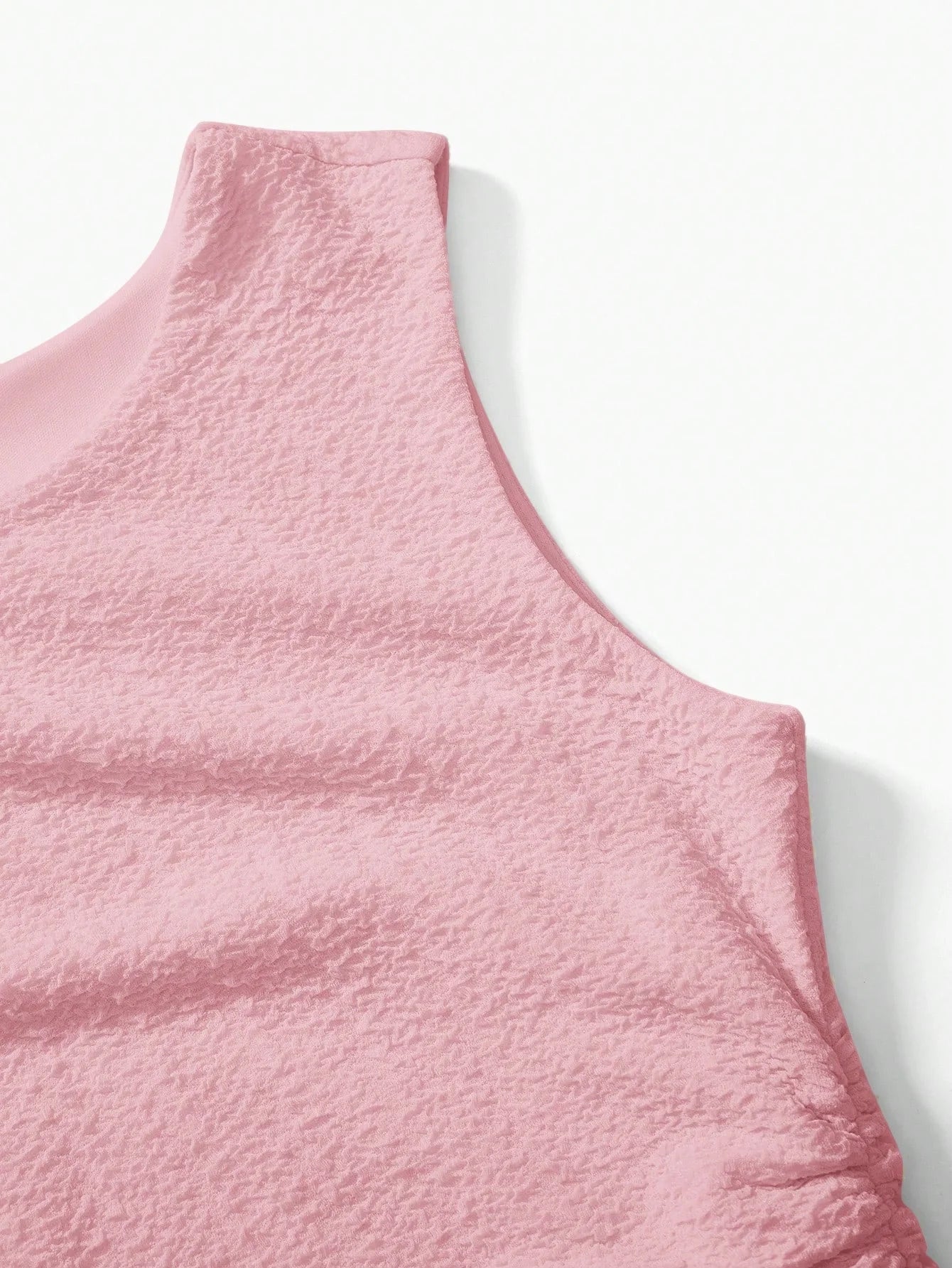 PREMIUM TEXTURED SLIT LONG DRESS