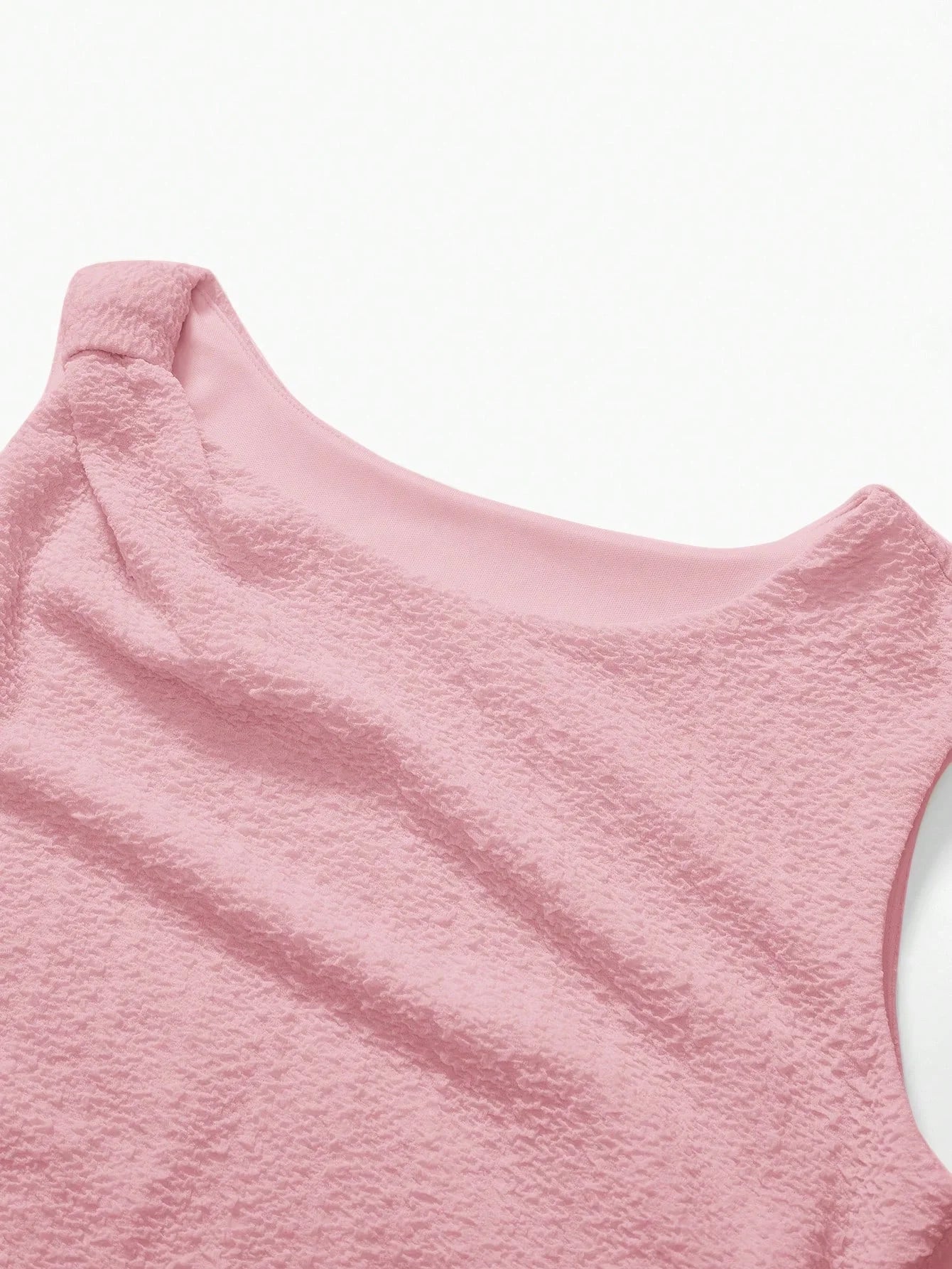 PREMIUM TEXTURED SLIT LONG DRESS