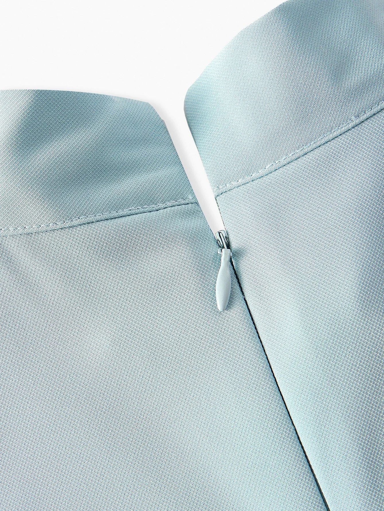 PREMIUM TIE NECK FLARED HEM DRESS