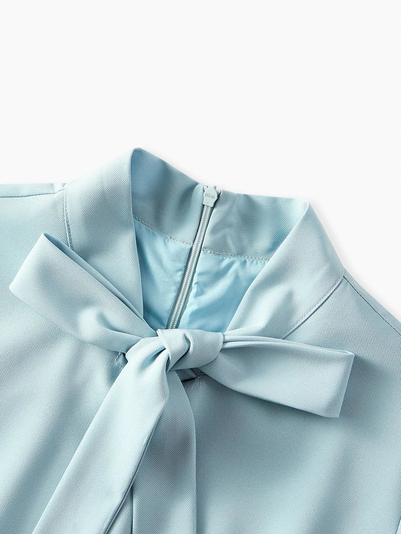 PREMIUM TIE NECK FLARED HEM DRESS