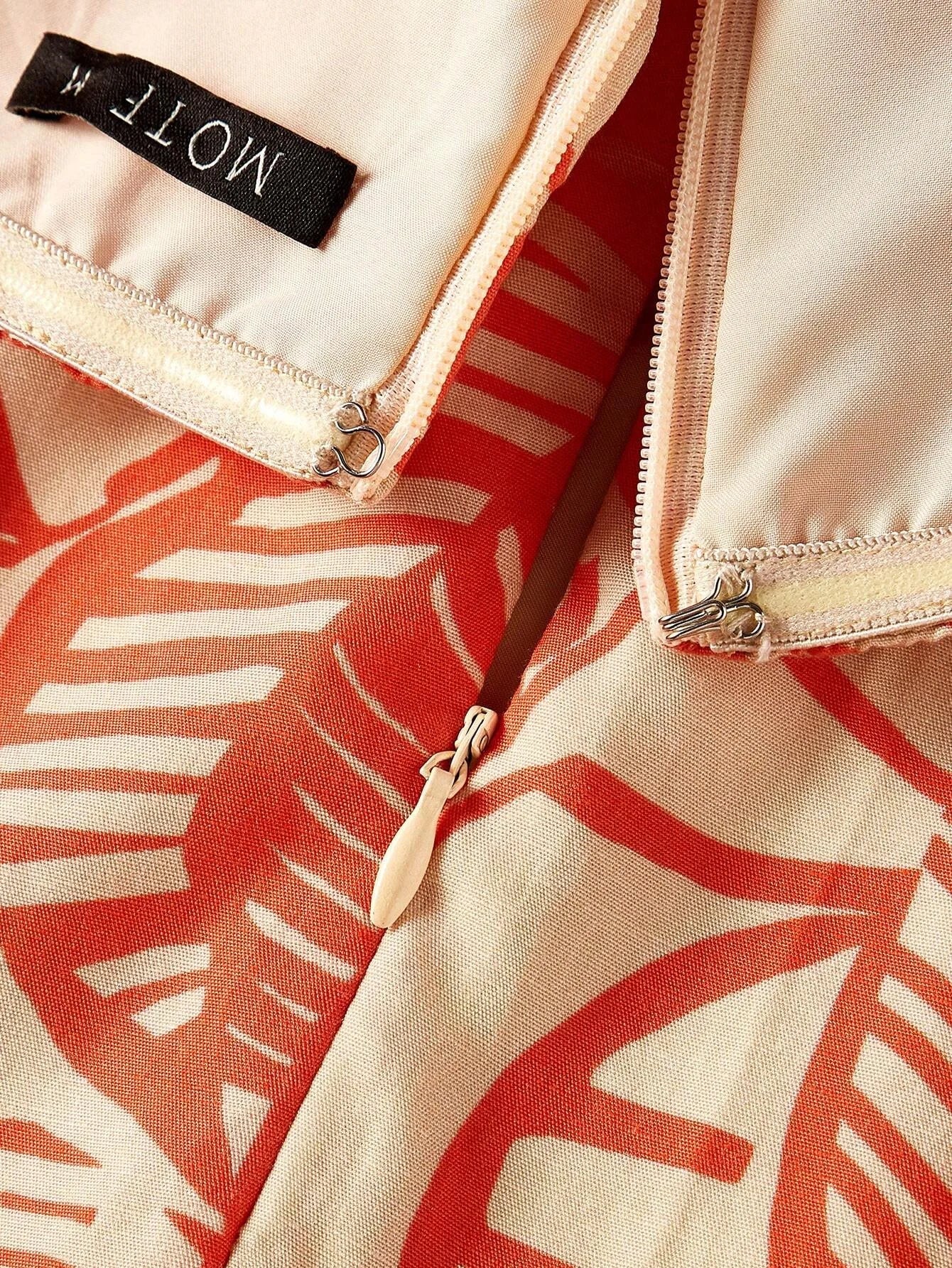 PREMIUM TROPICAL PRINT RUFFLE HEM BELTED TUBE DRESSSUMMER OUTFITS FOR BEACH VACATION