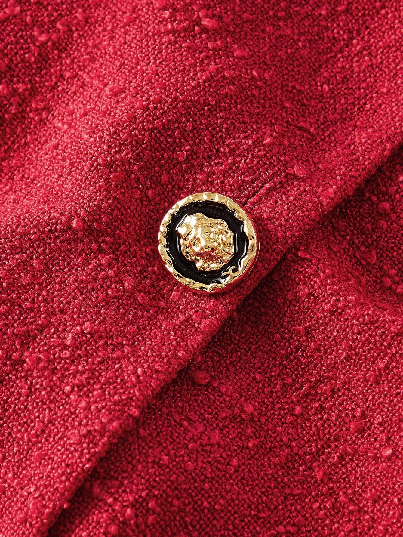 PREMIUM TWEED BELTED BUTTON UP DRESS