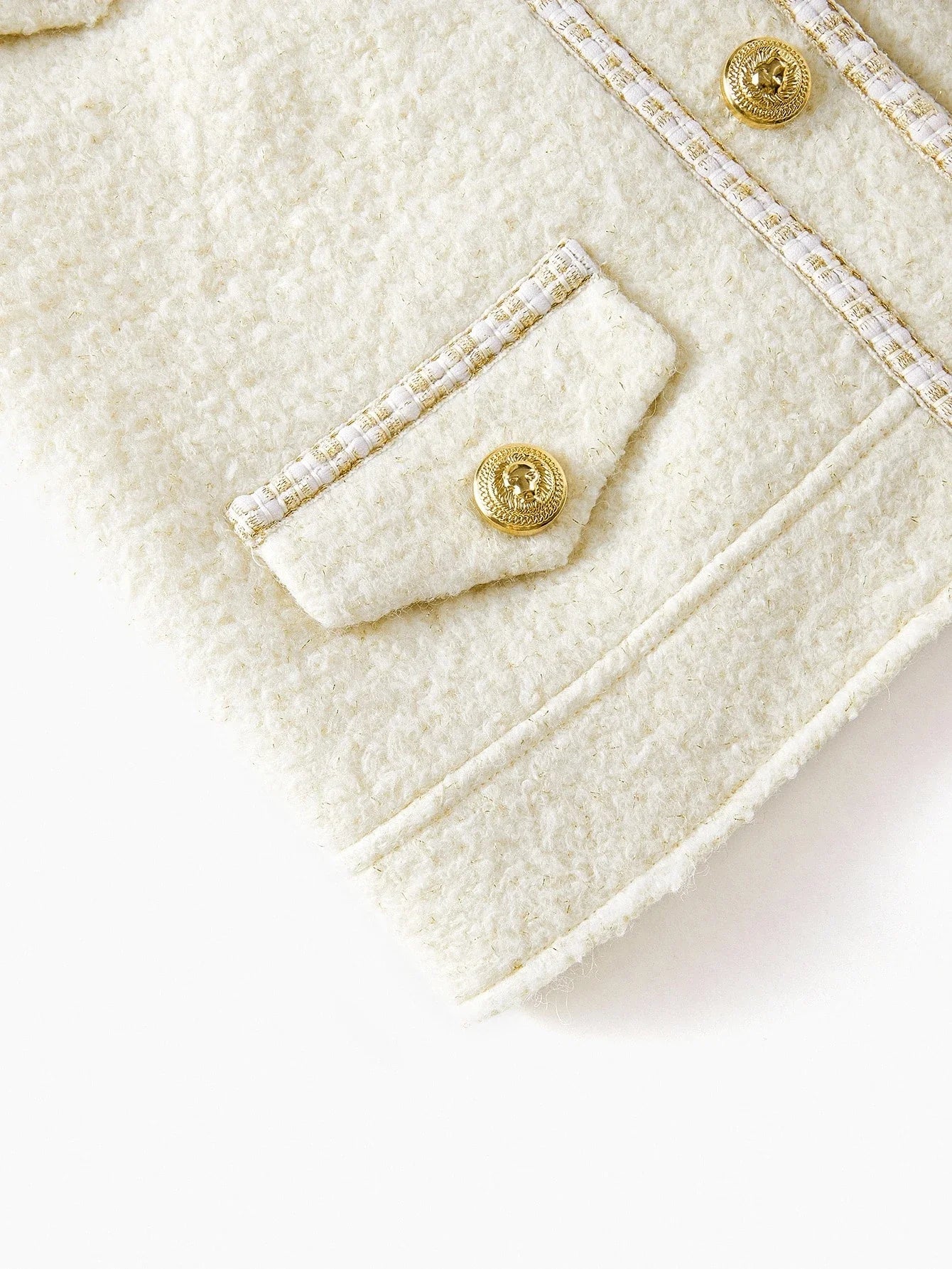 PREMIUM TWEED BUTTON FRONT OVERCOAT