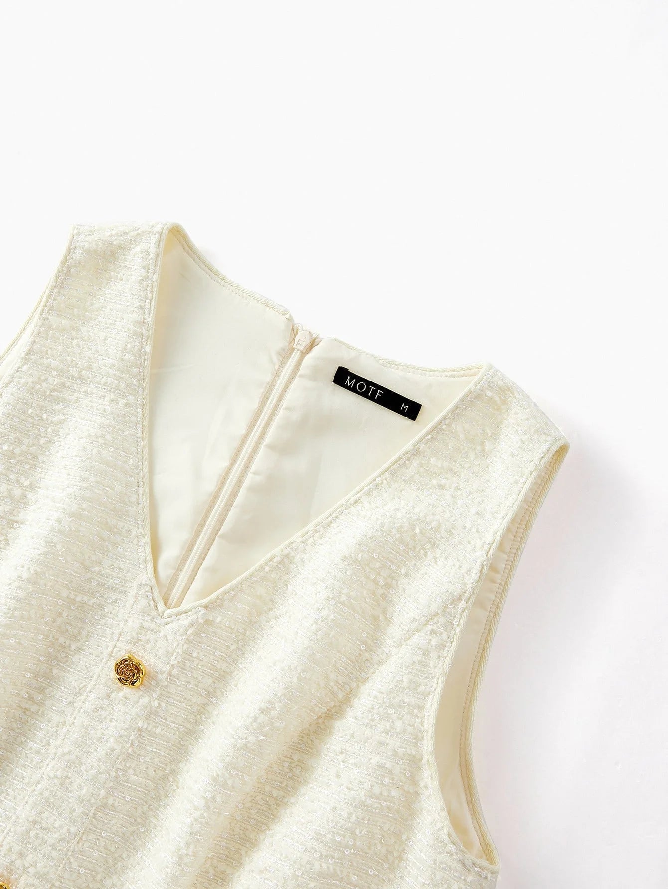 PREMIUM TWEED BUTTON UP DRESS