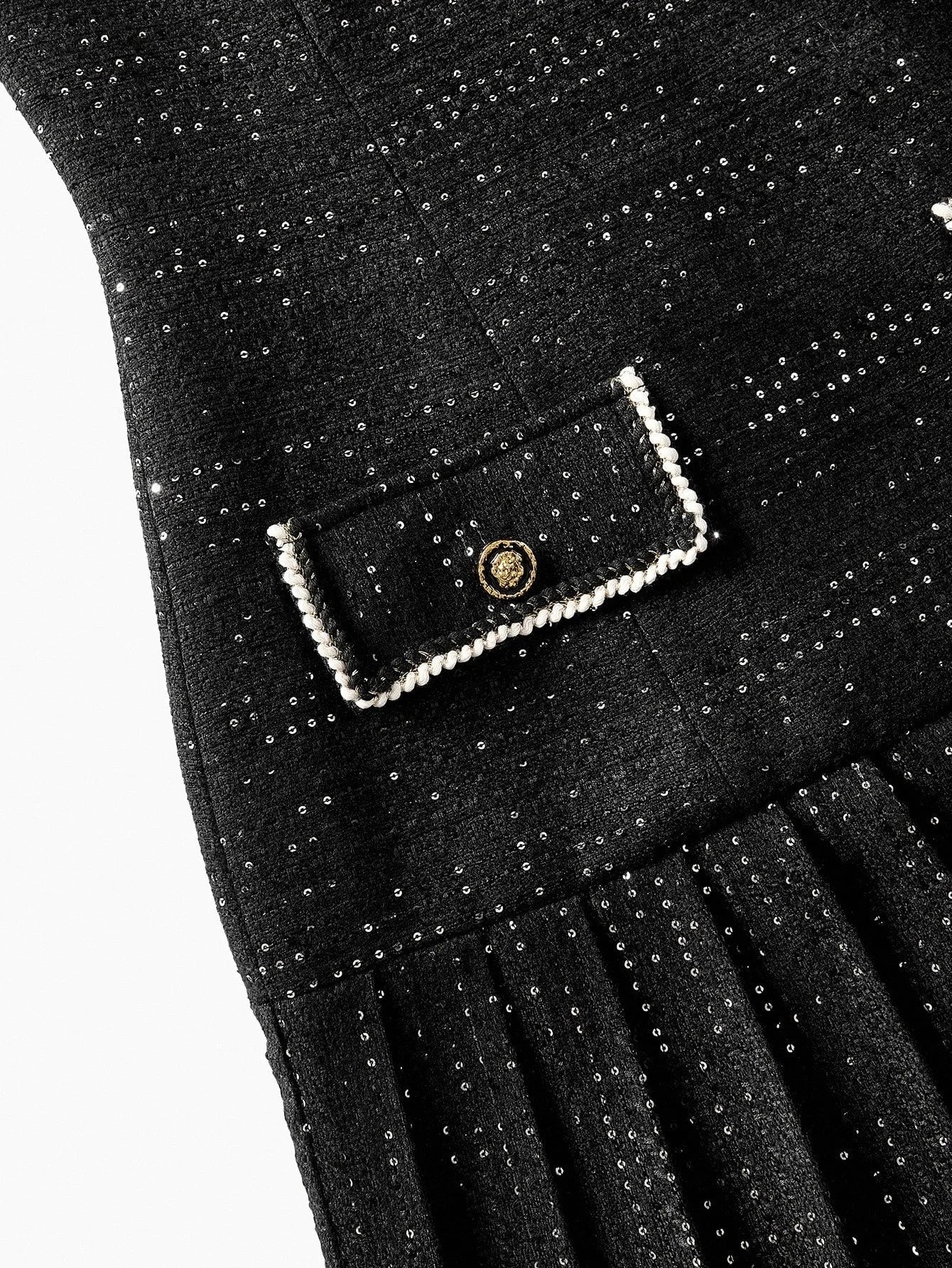 PREMIUM TWEED CONTRAST BINDING DRESS