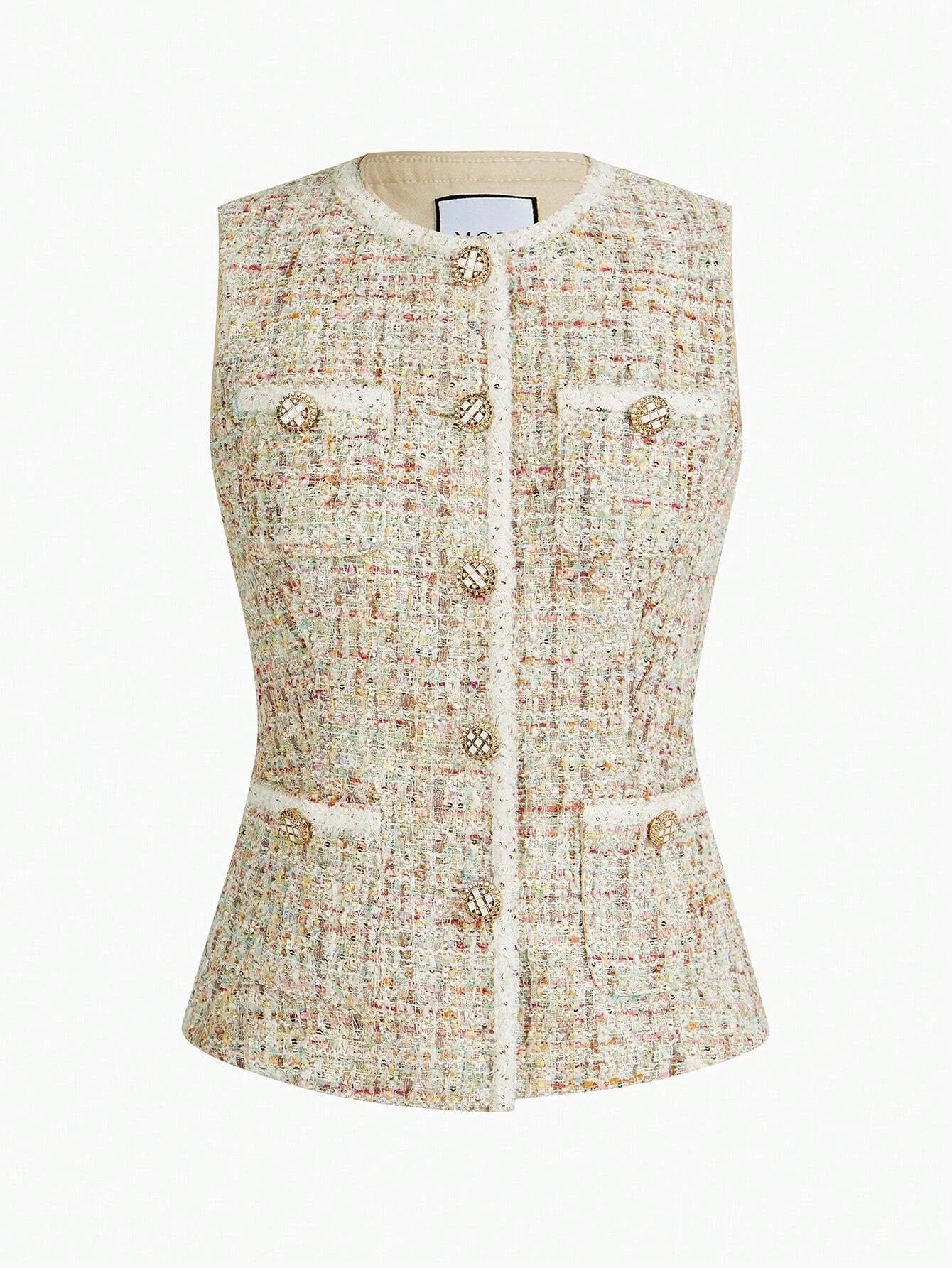 PREMIUM TWEED CONTRAST BINDING WAISTCOAT