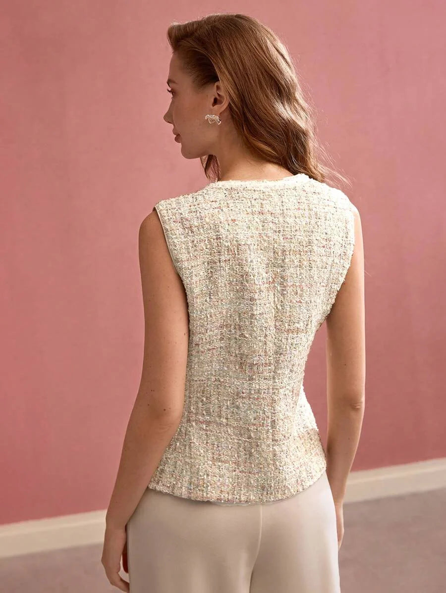 PREMIUM TWEED CONTRAST BINDING WAISTCOAT