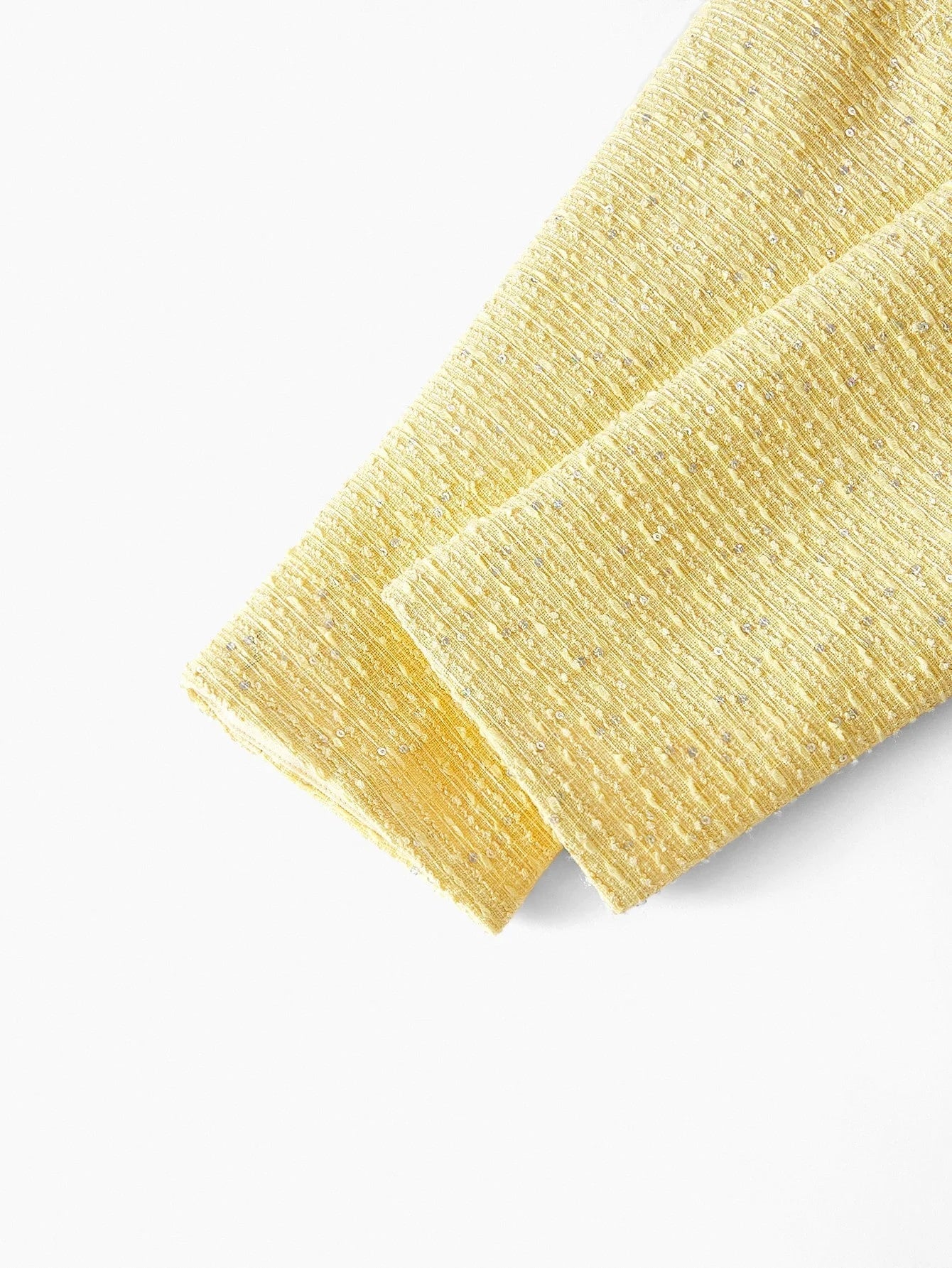 PREMIUM TWEED CONTRAST SEQUIN EMBROIDERY BLAZER FOR AUTUMN