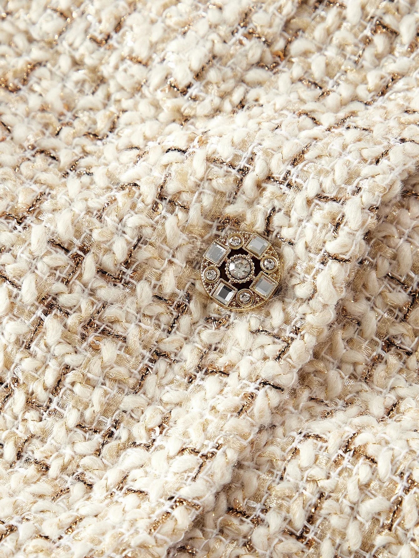 PREMIUM TWEED CONTRAST SEQUIN MIDI DRESS