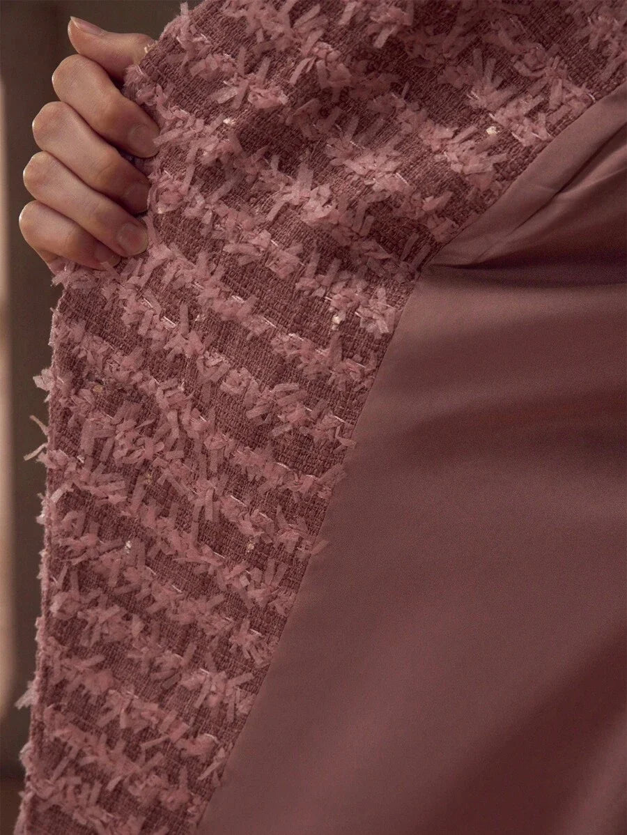 PREMIUM TWEED DOUBLE BREASTED BLAZER