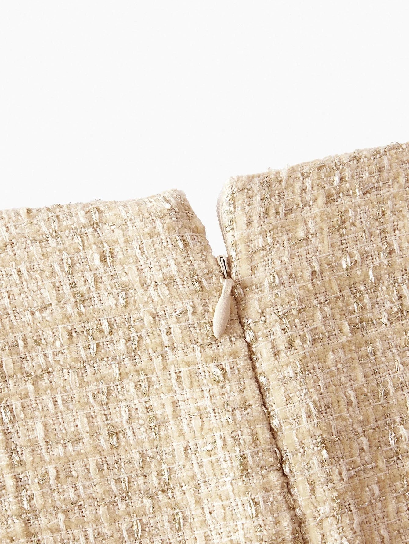 PREMIUM TWEED EMBROIDERED FLARE SLEEVE MINI DRESS