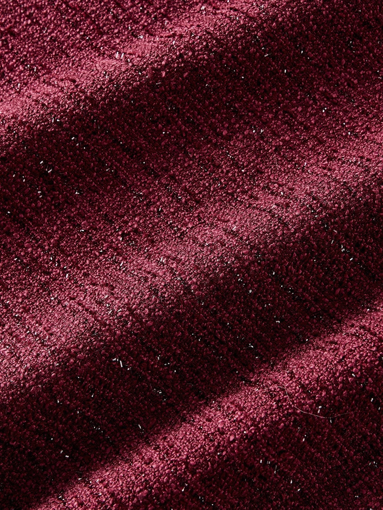 PREMIUM TWEED LAPEL COLLAR FLARE HEM RHINESTONE BELTED DRESS FALL WINTER