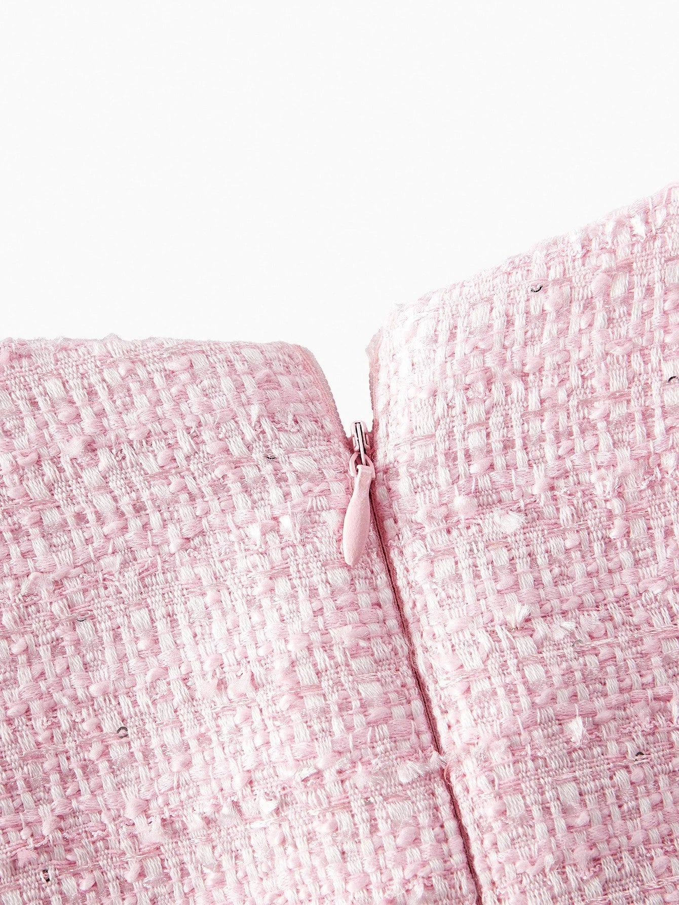 PREMIUM TWEED PATCH POCKET BEADED SHORT DRESS