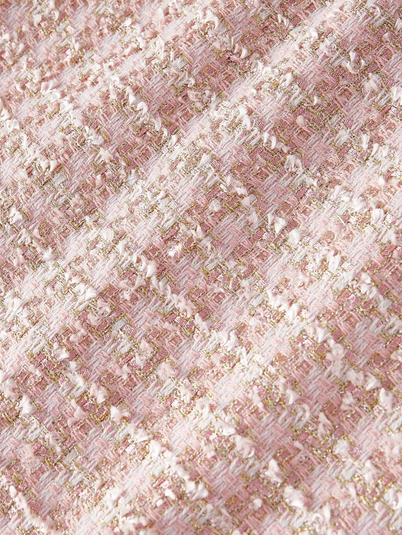 PREMIUM TWEED RAW TRIM DOUBLE BREASTED BLAZER