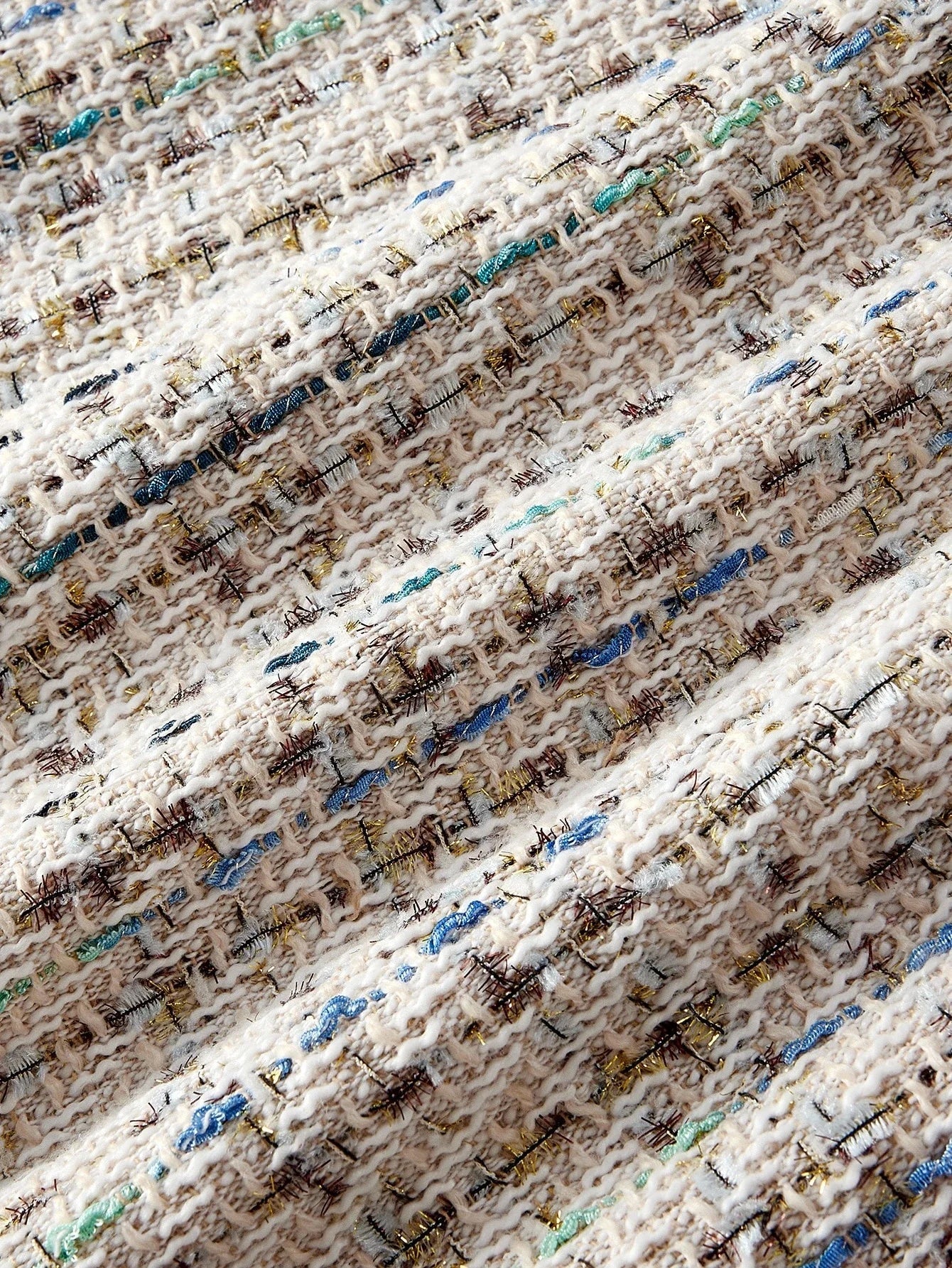 PREMIUM TWEED SHORT SLEEVE ROUND NECK MERMAID DRESS