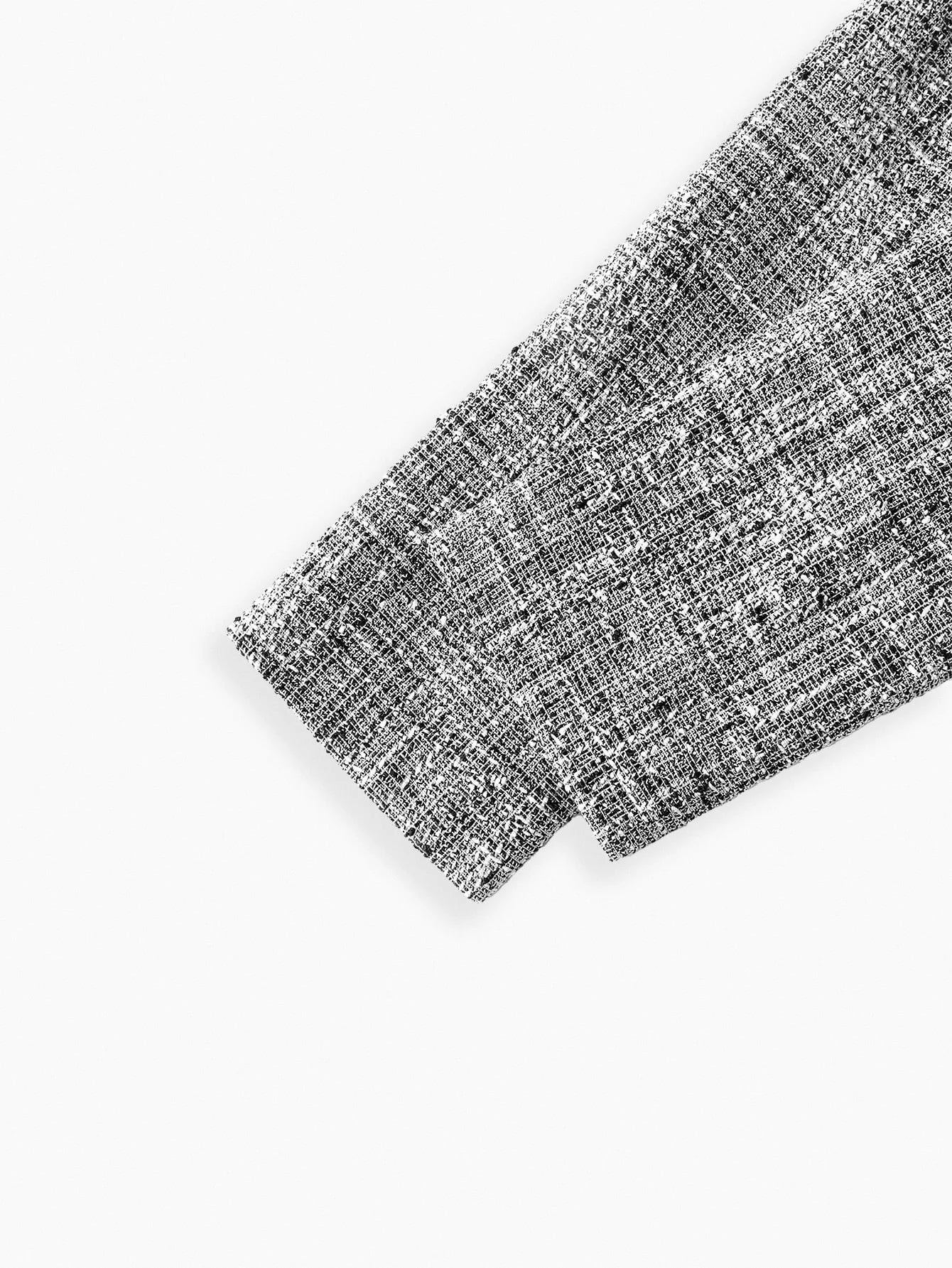 PREMIUM TWEED SPLIT HEM DRESS