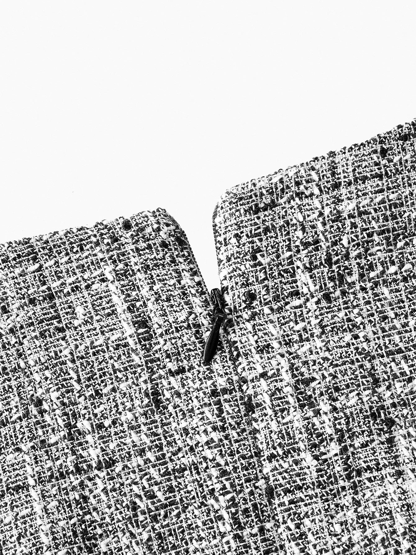 PREMIUM TWEED SPLIT HEM DRESS