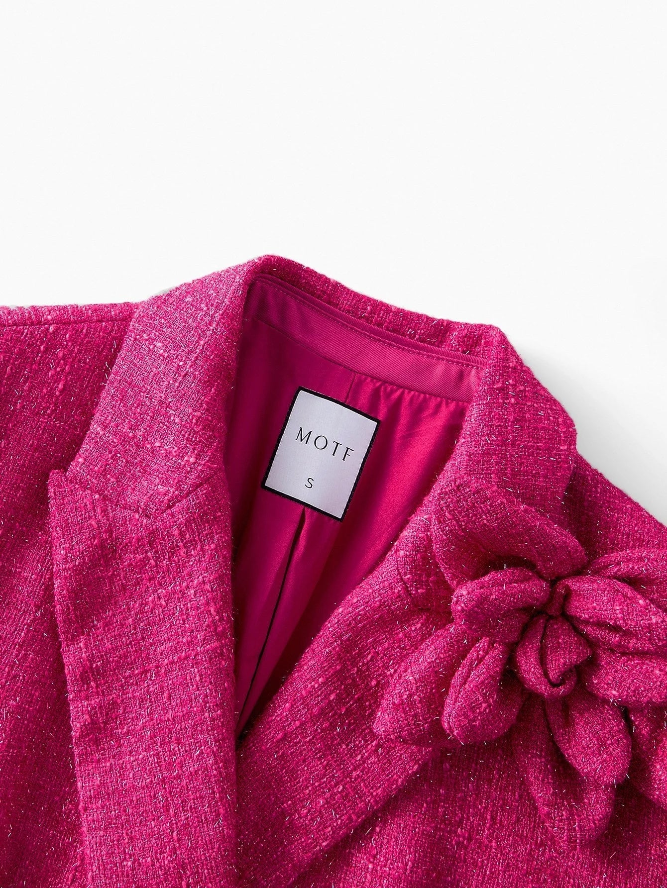 PREMIUM TWEED STRUCTURED STEREO FLORAL BLAZER