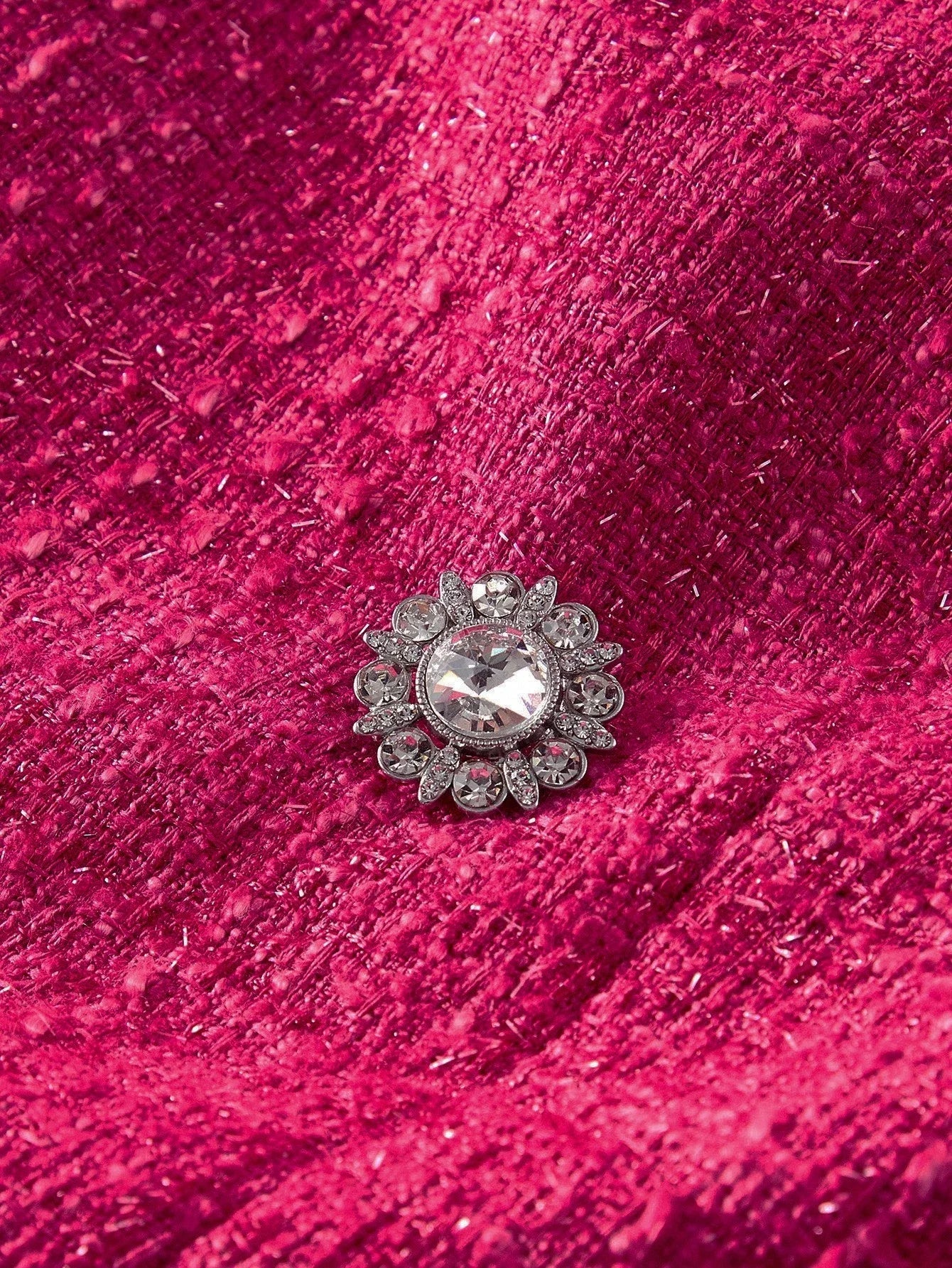 PREMIUM TWEED STRUCTURED STEREO FLORAL BLAZER